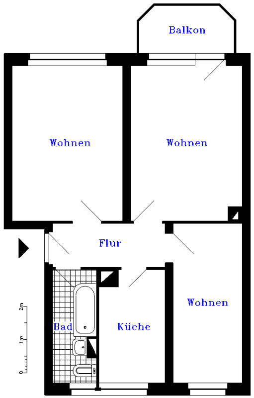 Wohnung zur Miete 347 € 3 Zimmer 58,1 m²<br/>Wohnfläche 3.<br/>Geschoss Julian-Grimau-Straße 2 Sondershausen Sondershausen 99706