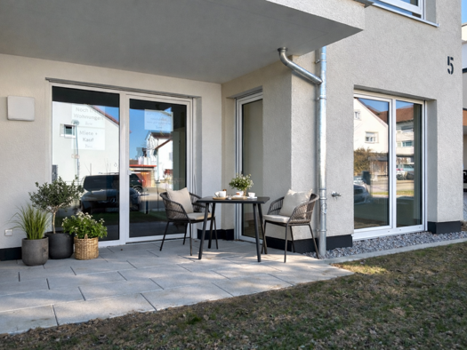 Terrassenwohnung zur Miete - Erstbezug 1.090 € 2 Zimmer 55,2 m² EG frei ab 01.07.2026 Schliffkopfstraße 5/1 Herrenberg 71083