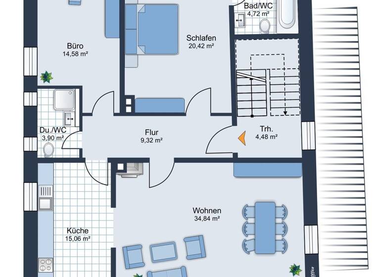 Wohnung zur Miete 1.650 € 4 Zimmer 102,8 m²<br/>Wohnfläche EG<br/>Geschoss Innenstadt Augsburg 86152
