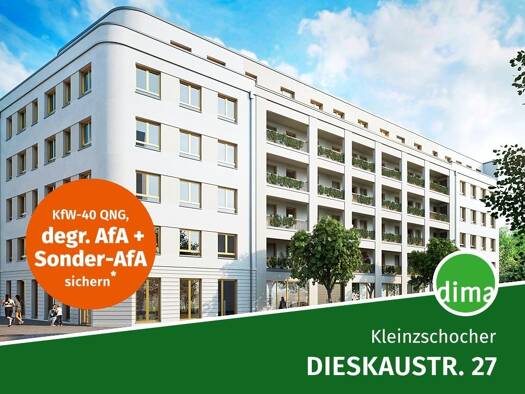 Wohnung zum Kauf 308.502 € 2 Zimmer 57,1 m² 3. Geschoss Dieskaustraße 27 Kleinzschocher Leipzig 04229