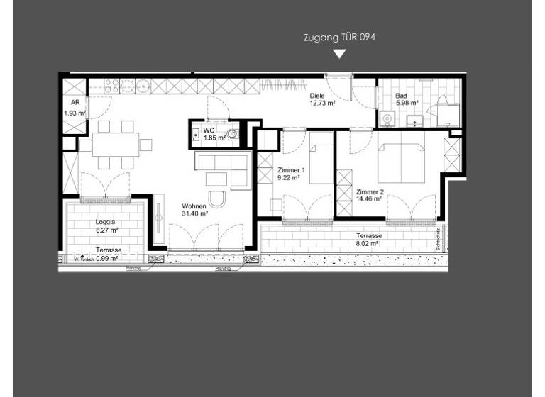 Wohnung zum Kauf - Erstbezug 549.900 € 3 Zimmer 77,6 m² 6. Geschoss Gudrunstraße Wien 1100