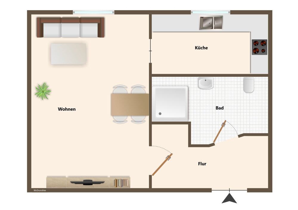 Wohnung zur Miete 190 € 1 Zimmer 25 m²<br/>Wohnfläche 4.<br/>Geschoss Am Schacht 3 Großenhain Großenhain 01558