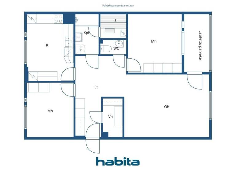 Studio zum Kauf 357.000 € 3 Zimmer 84,5 m² 2. Geschoss Läntinen Rantakatu 69 Turku 20100