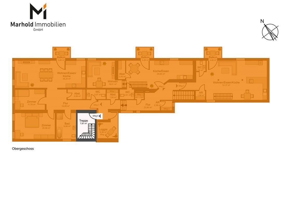 Maisonette zur Miete 1.850 € 3 Zimmer 168,2 m²<br/>Wohnfläche 3.<br/>Geschoss ab sofort<br/>Verfügbarkeit Nienburg Nienburg (Weser) 31582