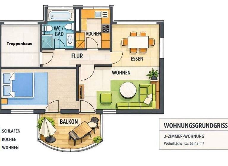 Wohnung zum Kauf provisionsfrei 87.400 € 2 Zimmer 65 m² Triptis 07819