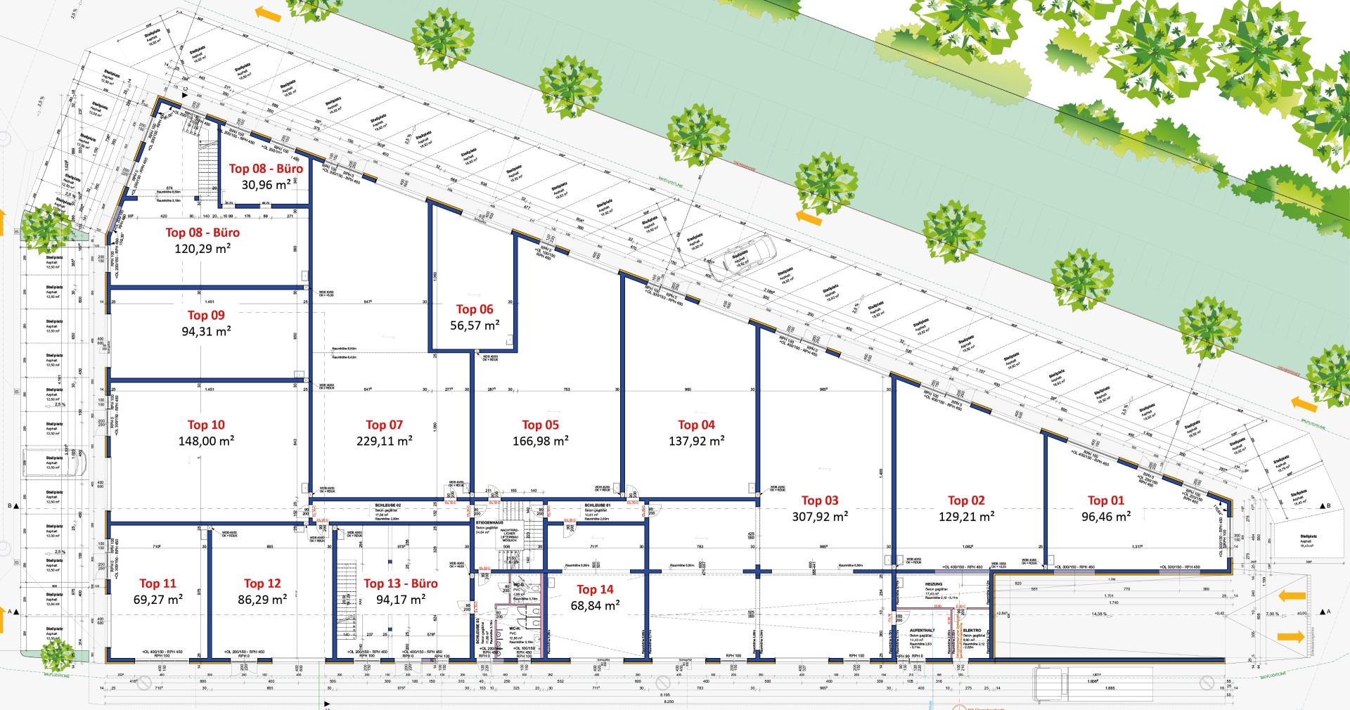 Werkstatt zur Miete 3.355 € 307,9 m²<br/>Lagerfläche Grünwallpark Ansfelden 4052