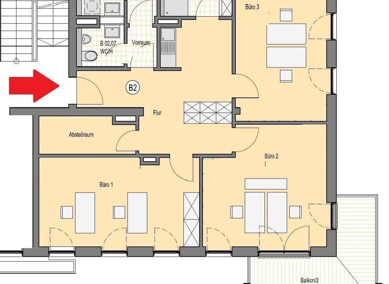 Bürofläche zur Miete 1.690 € 3 Zimmer 104,3 m² Bürofläche Oberau Freiburg 79102