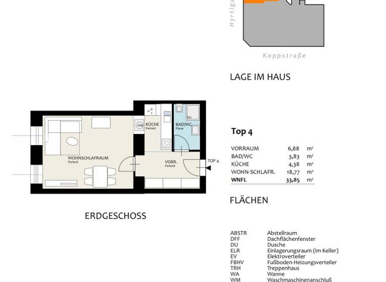 Studio zum Kauf - Erstbezug 178.000 € 1 Zimmer 33,9 m² EG Wien 1160