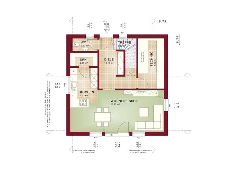 Einfamilienhaus zum Kauf provisionsfrei 388.877 € 4 Zimmer 125,1 m² 669 m² Grundstück Niederbrombach 55767