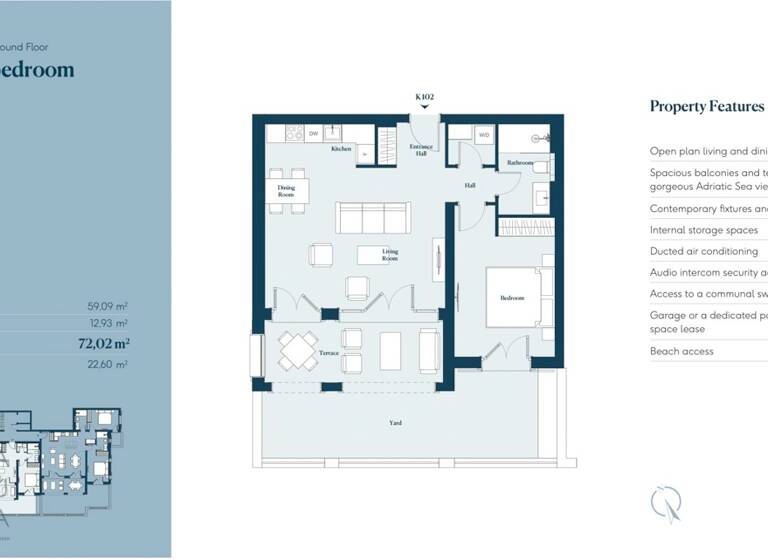 Wohnung zum Kauf - Erstbezug 575.000 € 59,1 m² Radovici, Tivat 85323