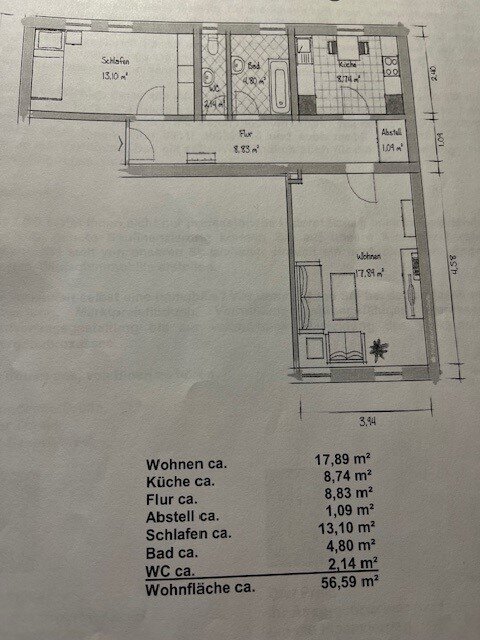 Wohnung zur Miete 650 € 2 Zimmer 56 m²<br/>Wohnfläche 1.<br/>Geschoss 08.03.2025<br/>Verfügbarkeit Alexanderstraße 8 Stein Stein 90547