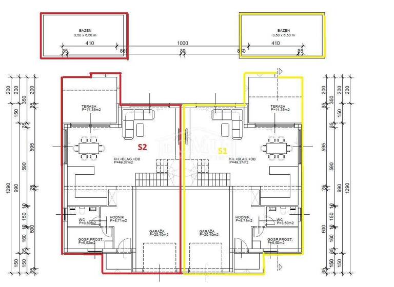 Doppelhaushälfte zum Kauf 520.000 € 4 Zimmer 230 m² Grundstück Vodice 22211