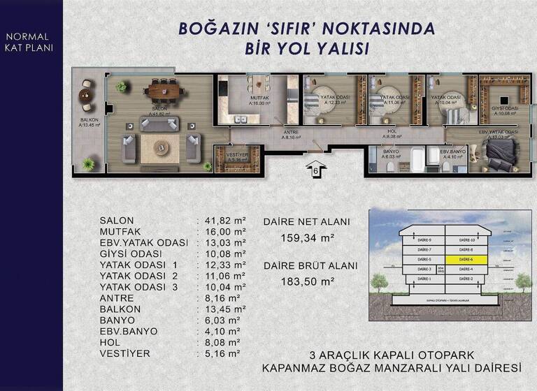 Studio zum Kauf 4.520.000 € 5 Zimmer 183 m² 3. Geschoss Istanbul 34668