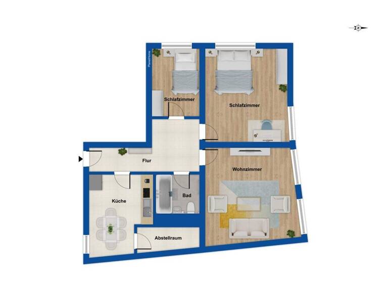 Wohnung zum Kauf 328.000 € 3 Zimmer 82 m² 3. Geschoss Sebald Nürnberg 90403