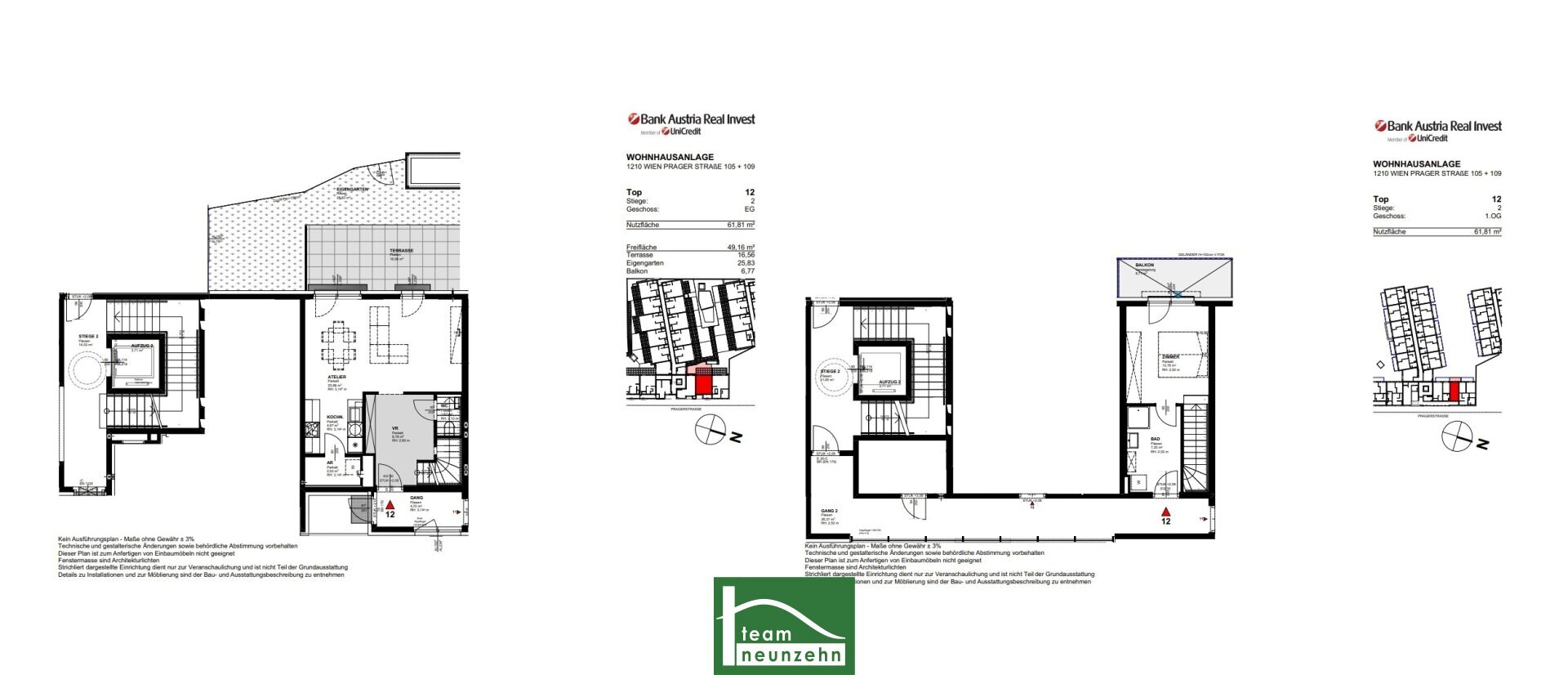 Wohnung zur Miete 840 € 2 Zimmer 61,8 m²<br/>Wohnfläche EG<br/>Geschoss 01.03.2025<br/>Verfügbarkeit Prager Straße 105 + 109 Wien 1210