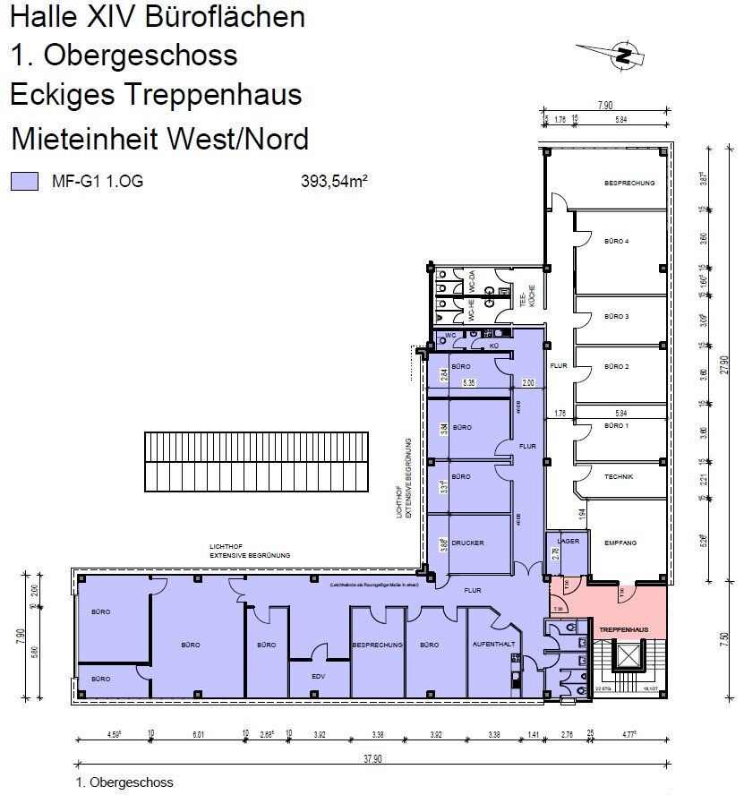 Bürofläche zur Miete 12 € 393,5 m²<br/>Bürofläche ab 393,5 m²<br/>Teilbarkeit Rosenheim 83026