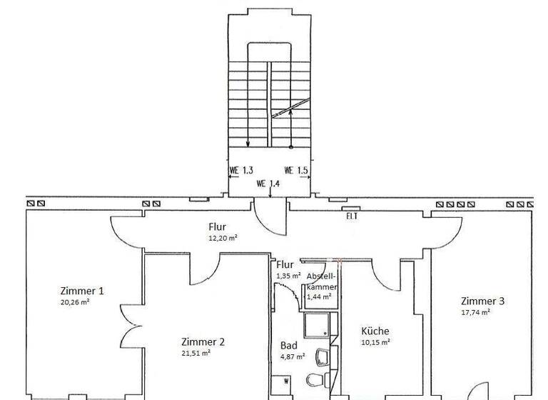 Wohnung zum Kauf 350.000 € 3 Zimmer 93 m² 1. Geschoss Parkaue 36 Lichtenberg Berlin 10367