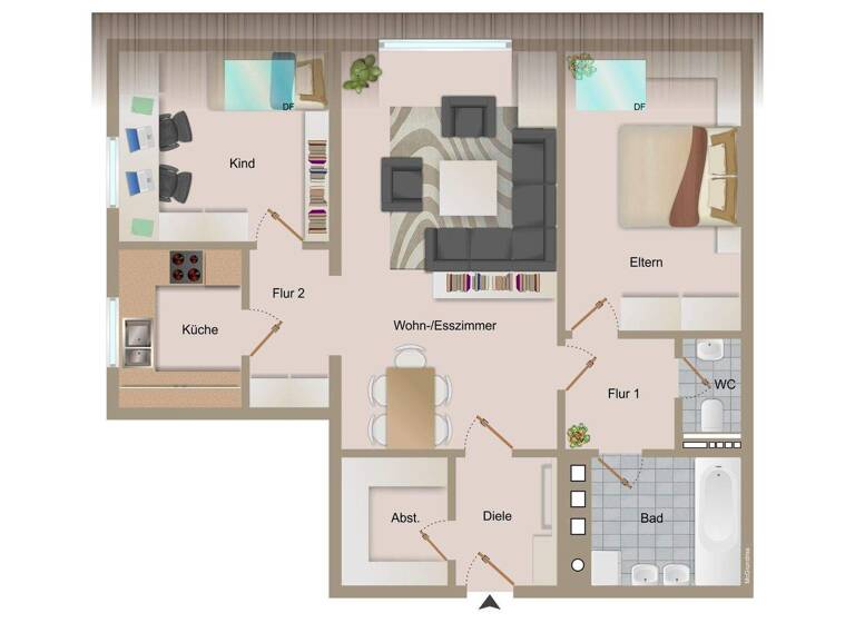 Wohnung zum Kauf 235.000 € 3 Zimmer 75 m² Krumbach 86381
