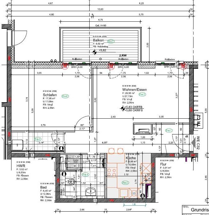 Wohnung zur Miete 1.330 € 2 Zimmer 70 m²<br/>Wohnfläche 2.<br/>Geschoss Rath Düsseldorf 40472