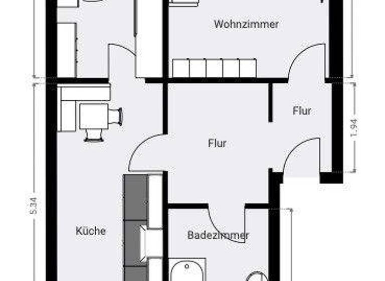 Wohnung zur Miete 240 € 2 Zimmer 54 m² EG Meinertstraße 16 Oelsnitz Oelsnitz/Erzgeb.-Oelsnitz 09376