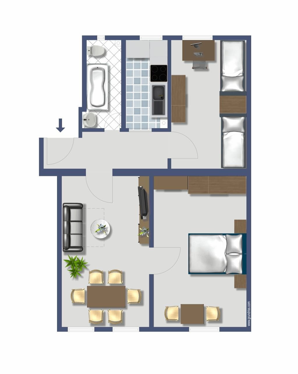 Wohnung zur Miete Wohnen auf Zeit 2.129 € 3 Zimmer 60 m²<br/>Wohnfläche 01.03.2025<br/>Verfügbarkeit Parkstraße Maxfeld Nürnberg 90409