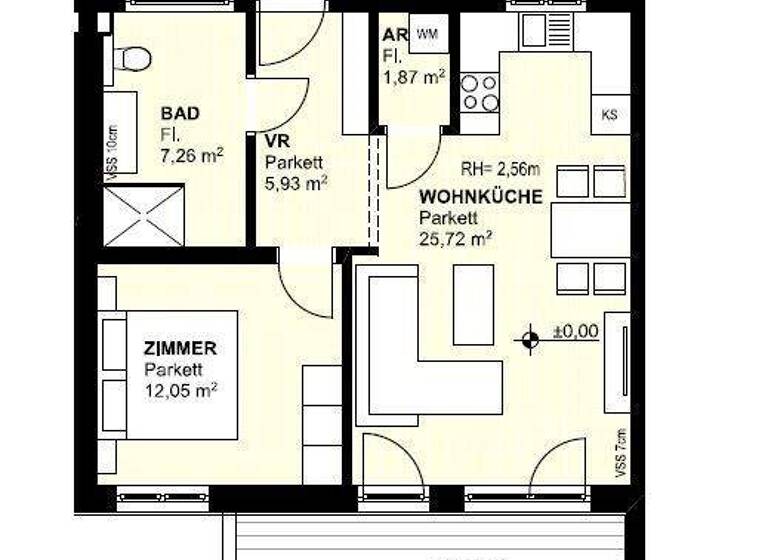 Wohnung zum Kauf 225.300 € 2 Zimmer 52,8 m² Schichenauer Straße 26-e St. Stefan im Rosental 8083