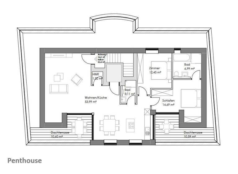 Wohnung zum Kauf - Erstbezug 699.000 € 3 Zimmer 97,8 m² 4. Geschoss Abdenastraße 2 Stadtzentrum Emden 26721