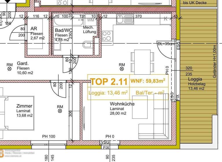 Wohnung zum Kauf 285.000 € 2 Zimmer 59,8 m² Hainburg an der Donau 2410