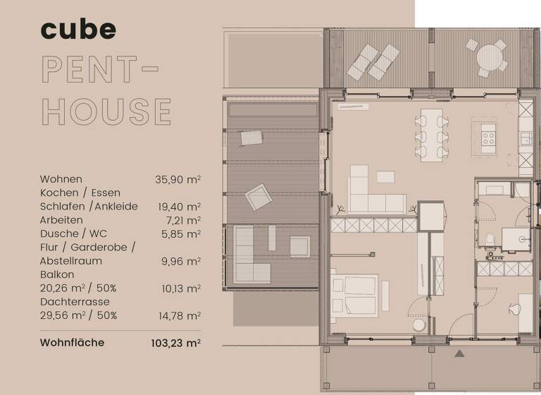 Penthouse zur Miete 1.410 € 3 Zimmer 103 m² frei ab 01.06.2026 Dinkelsbühl 91550