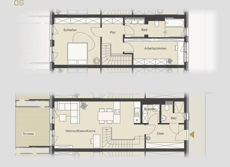 Maisonette zur Miete 1.310 € 3 Zimmer 97 m²<br/>Wohnfläche EG<br/>Geschoss ab sofort<br/>Verfügbarkeit Leopoldstraße 65 Coburg Coburg 96450