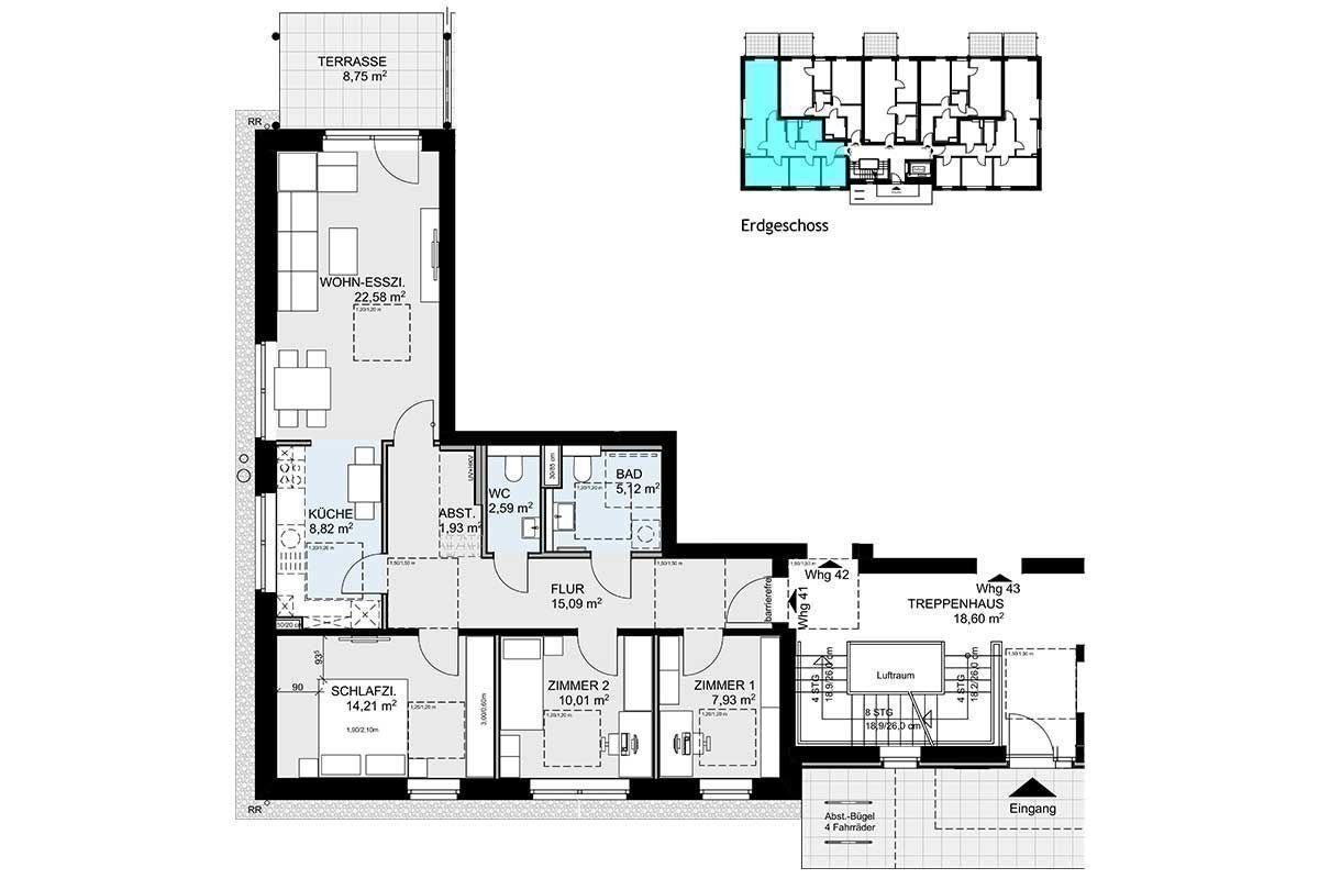 Wohnung zum Kauf provisionsfrei als Kapitalanlage geeignet 394.900 € 3,5 Zimmer 90,5 m²<br/>Wohnfläche Am Bahnhof 4 Alveslohe 25486