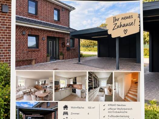 Doppelhaushälfte zur Miete 1.155 € 4 Zimmer 105 m² frei ab 01.12.2026 Sage Großenkneten 26197
