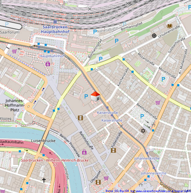 Verkaufsfläche zur Miete 1.800 € 1 Zimmer 57 m² Verkaufsfläche Kaiserstraße 28a Hauptbahnhof Saarbrücken 66111