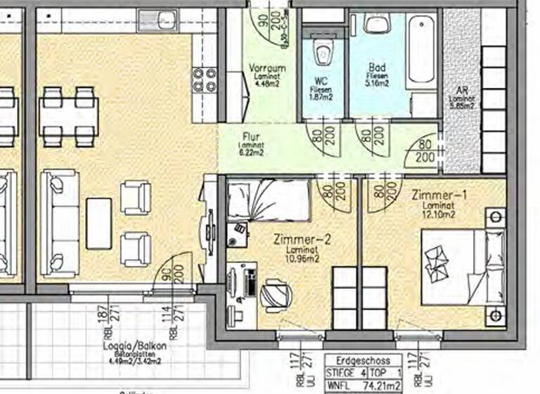 Wohnung zur Miete 964 € 3 Zimmer EG frei ab 15.04.2026 Wienerwaldstraße Altlengbach 3033