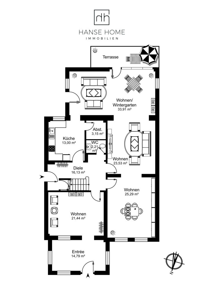 Villa zum Kauf 2.390.000 € 12 Zimmer 426,7 m²<br/>Wohnfläche 1.509 m²<br/>Grundstück Wellingsbüttel Hamburg / Wellingsbüttel 22391