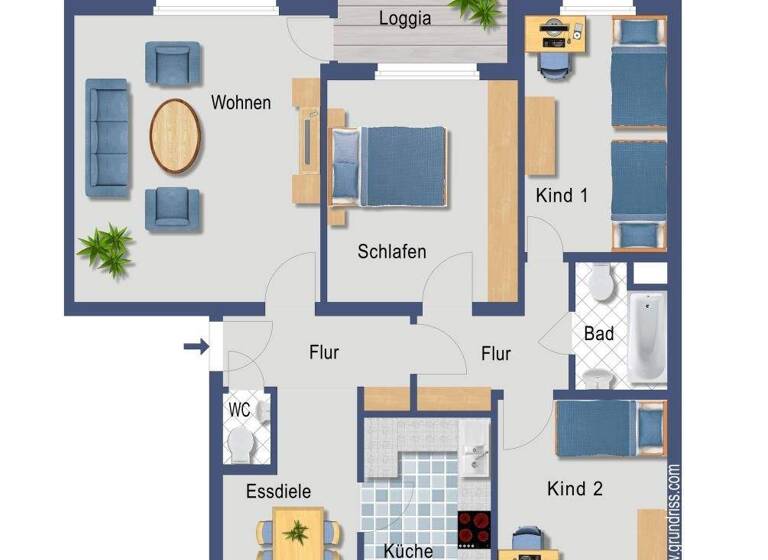 Wohnung zum Kauf provisionsfrei 227.000 € 4 Zimmer 82,7 m² EG Harsefelder Straße 18 Peterswerder Bremen 28205