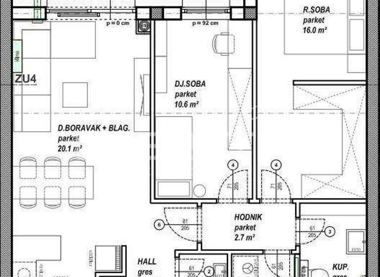 Wohnung zum Kauf 216.050 € 3 Zimmer 68 m² 2. Geschoss Cakovec