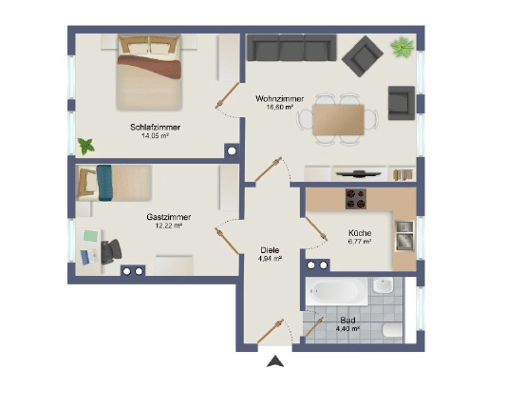 Wohnung zur Miete 580 € 3 Zimmer 59 m² Geschoss 2/3 frei ab 01.10.2026 Hersbruck Hersbruck 91217