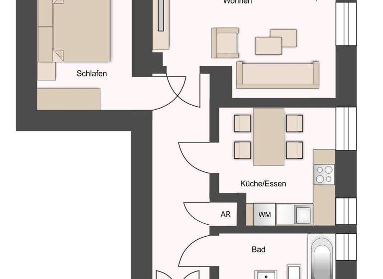 Wohnung zur Miete 799 € 2 Zimmer 55,1 m² 3. Geschoss Fritz-Schulze-Straße 9 Löbtau-Süd Dresden 01159