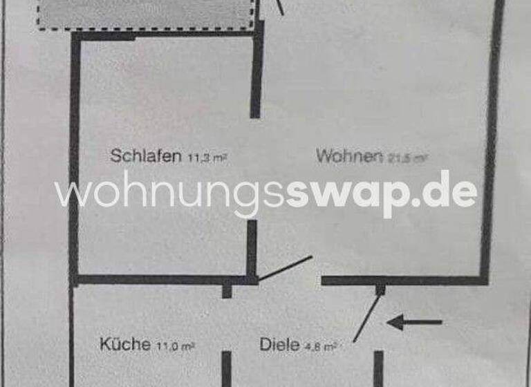 Studio zur Miete Tauschwohnung 1.100 € 1 Zimmer 58 m² EG Mörsenbroich Düsseldorf 40470
