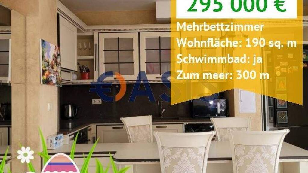 Studio zum Kauf provisionsfrei 295.000 € 4 Zimmer 190 m² 6. Geschoss Rakovina 5 Saint Vlas 8256