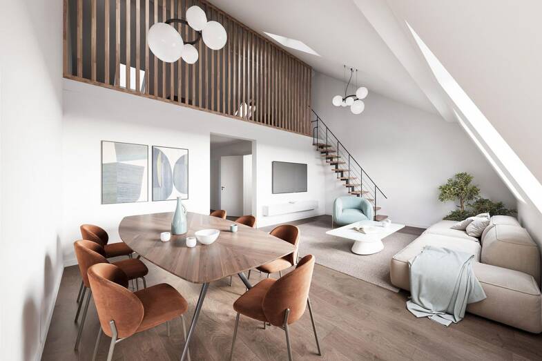 Wohnung zum Kauf - Neubau provisionsfrei 375.000 € 4 Zimmer 105 m² Dachgeschoss, 2. Geschoss Triebstraße 8 Wiesental Wiesental 68753