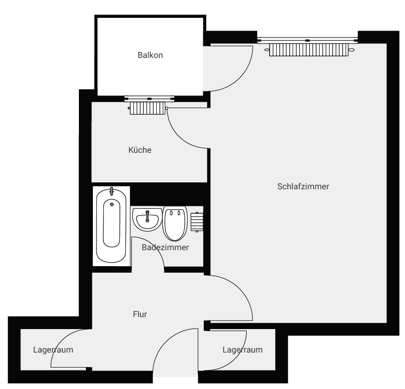 Wohnung zur Miete 461 € 1 Zimmer 34 m²<br/>Wohnfläche 1.<br/>Geschoss ab sofort<br/>Verfügbarkeit Äußere Bayreuther Str. 152 Herrnhütte Nürnberg 90411