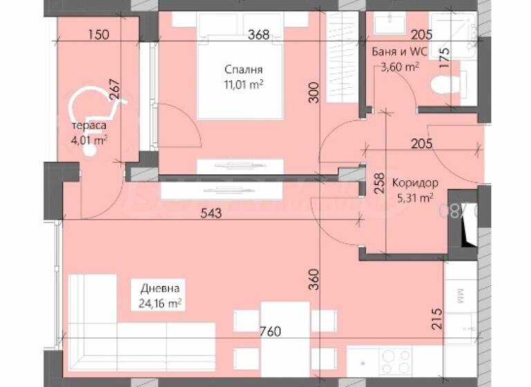 Studio zum Kauf 79.760 € 2 Zimmer 66,5 m² Plovdiv