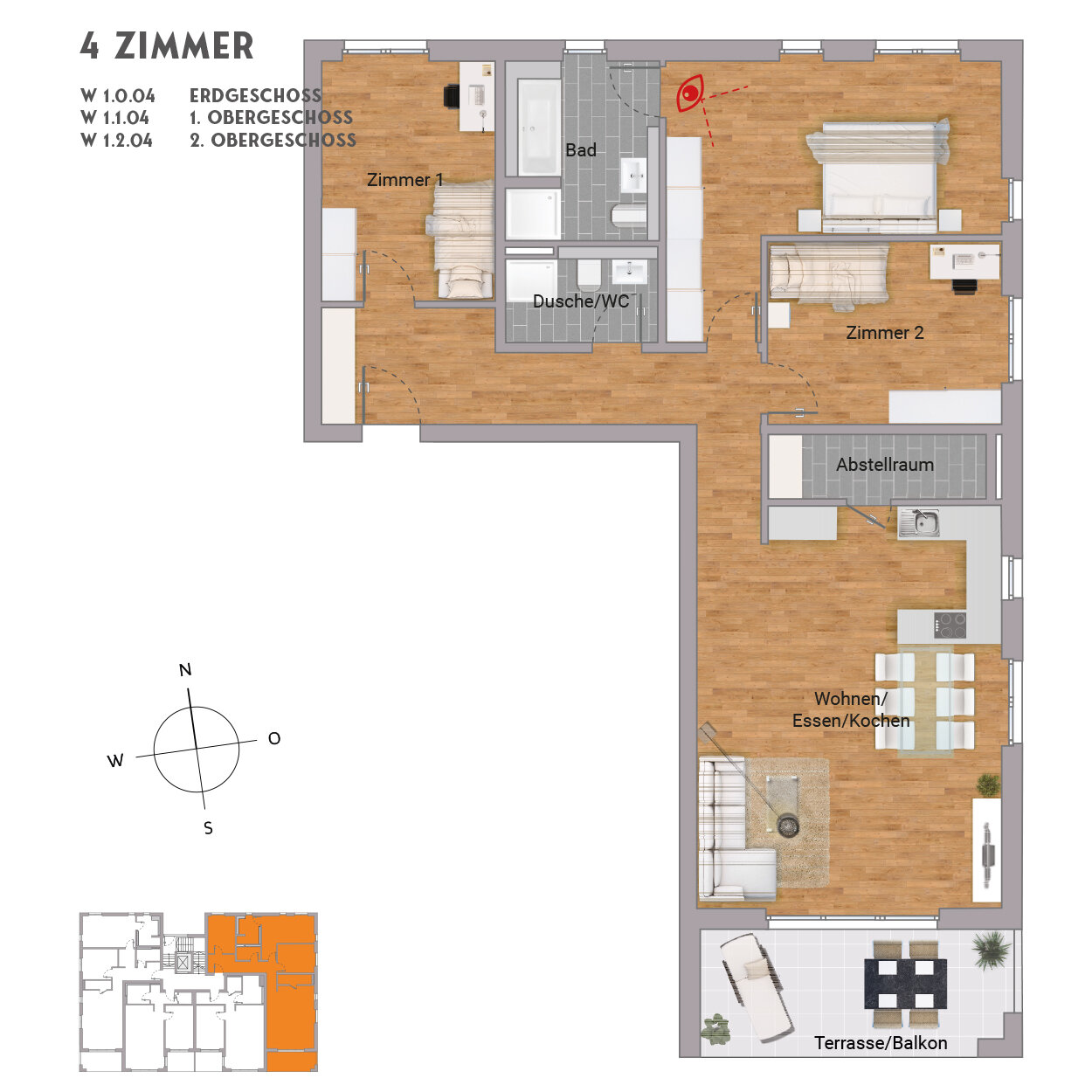 Wohnung zum Kauf provisionsfrei 554.900 € 4 Zimmer 121,5 m²<br/>Wohnfläche 1.<br/>Geschoss Adolf-Reichwein-Straße 25 Niederrodenbach Rodenbach 63517