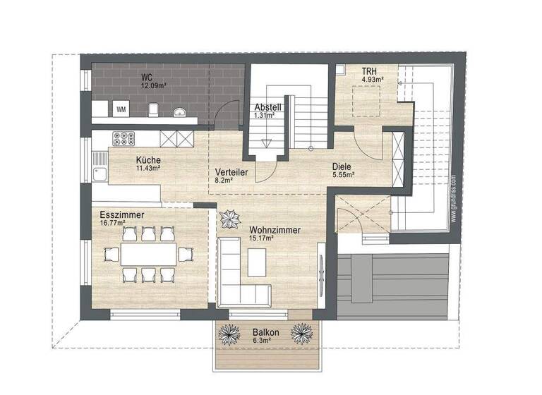 Maisonette zur Miete - Erstbezug 2.100 € 3 Zimmer 132 m² 2. Geschoss frei ab sofort Sieglar Troisdorf 53844