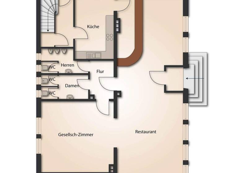 Restaurant zur Miete 130 m² Gastrofläche Markt Königsborn 5 Königsborn Unna 59425