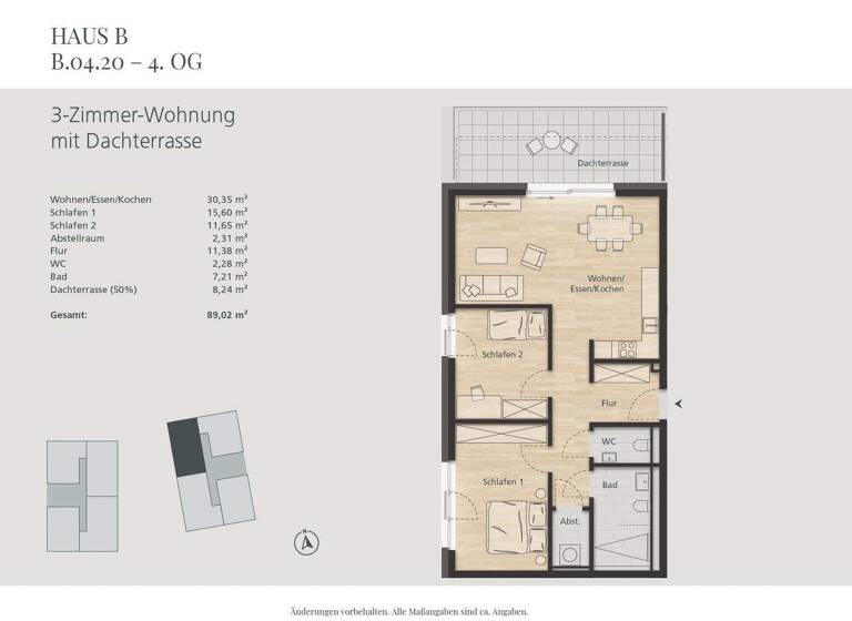 Penthouse zum Kauf 478.883 € 3 Zimmer 89 m² 4. Geschoss Waldshut 79761