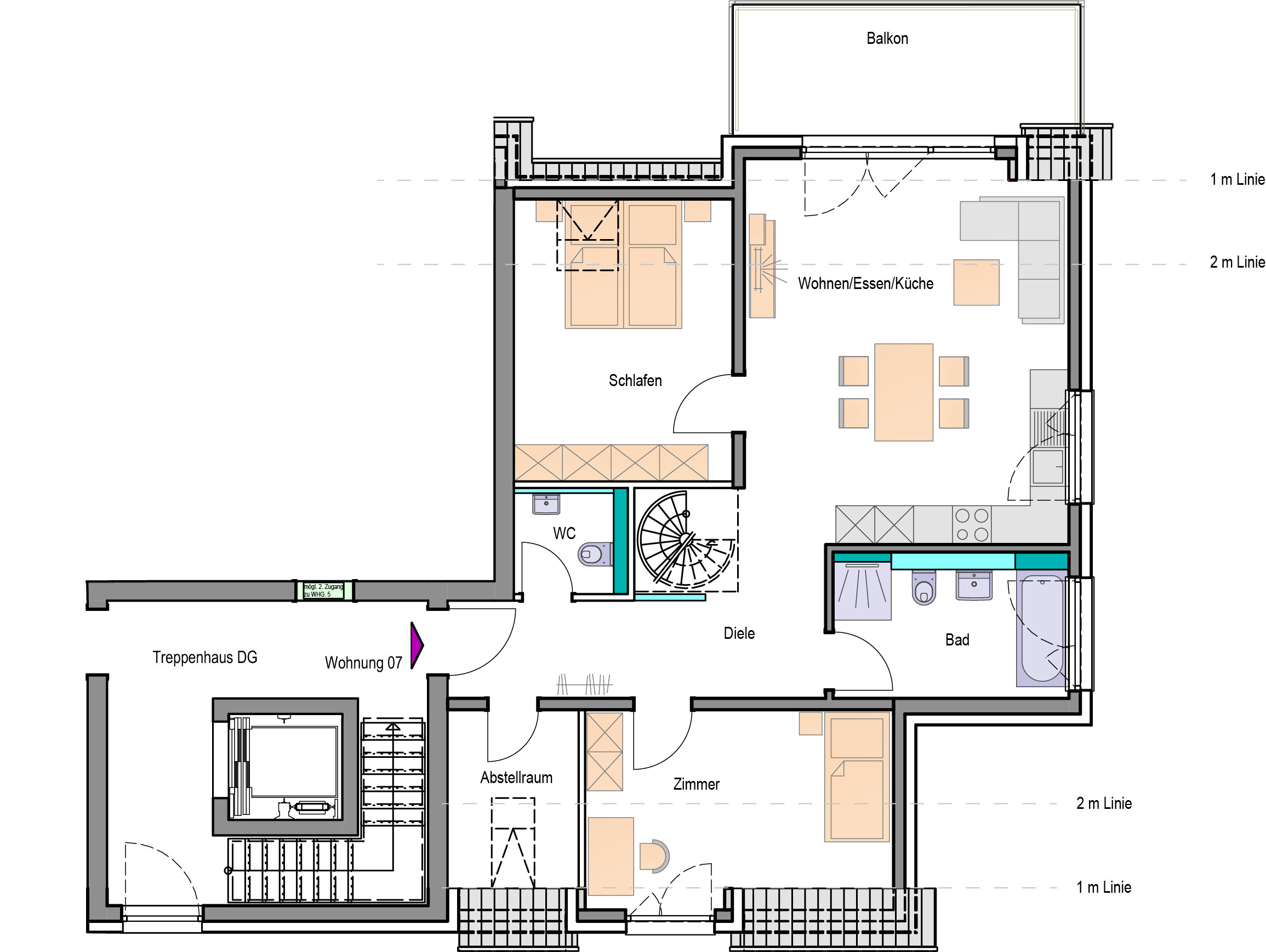 Wohnung zum Kauf provisionsfrei 594.800 € 4 Zimmer 107 m²<br/>Wohnfläche 2.<br/>Geschoss Uhlandstraße 11 Altdorf 71155