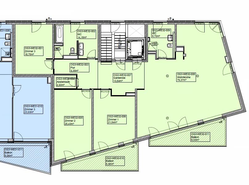 Wohnung zur Miete 2.299 € 4 Zimmer 208 m²<br/>Wohnfläche 3.<br/>Geschoss Lange-Feld-Straße 65 Kirchrode Hannover 30559